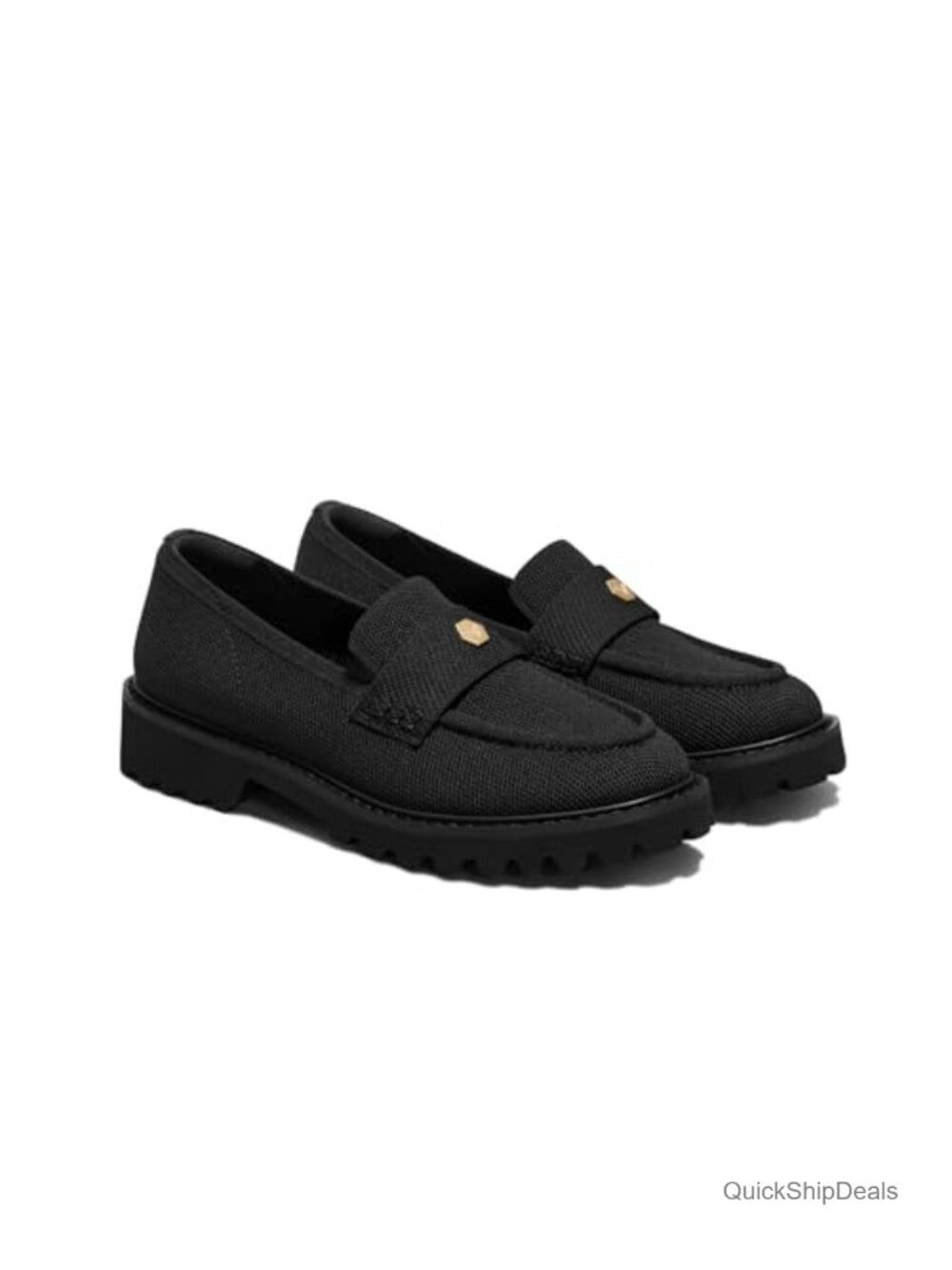 Round-Toe Platform Chunky Heel Loafers Waterproof Slip-On Penny Style Comfort